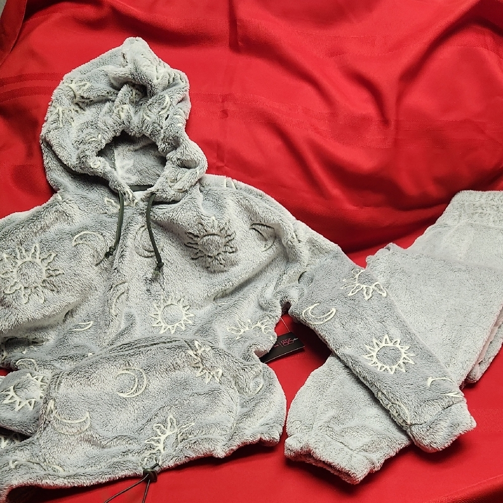 Cozy Sun and Moon Hoodie Set